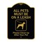Signmission Designer Series-All Pets Must Be On A Leash Please Clean Up After Your Pet, 24" x 18", BG-1824-9998 A-DES-BG-1824-9998 - alternate 1